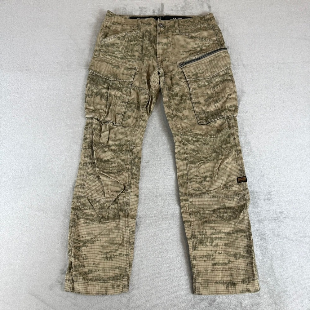 G-Star Raw Rovic Zip 3D Cargo Pants Mens 33x32 Camo Ripstop Utility $190 NWOT